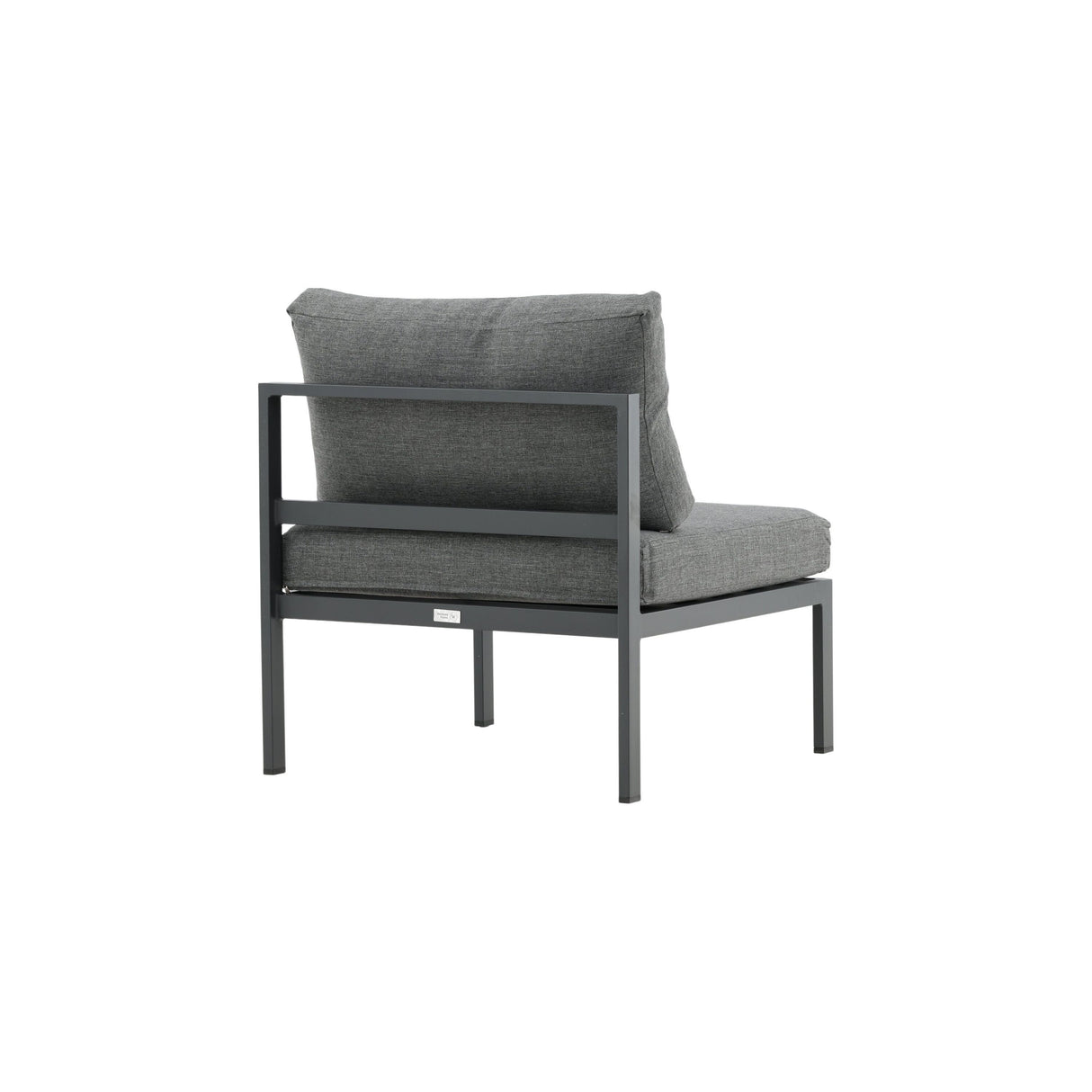 Copacabana Mittelteil - Schwarzes Alu / Graues Kissen - ZEN ZONE Furniture