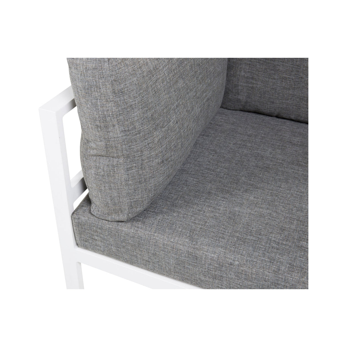 Copacabana Eckteil - Weißes Alu / Graues Kissen - ZEN ZONE Furniture