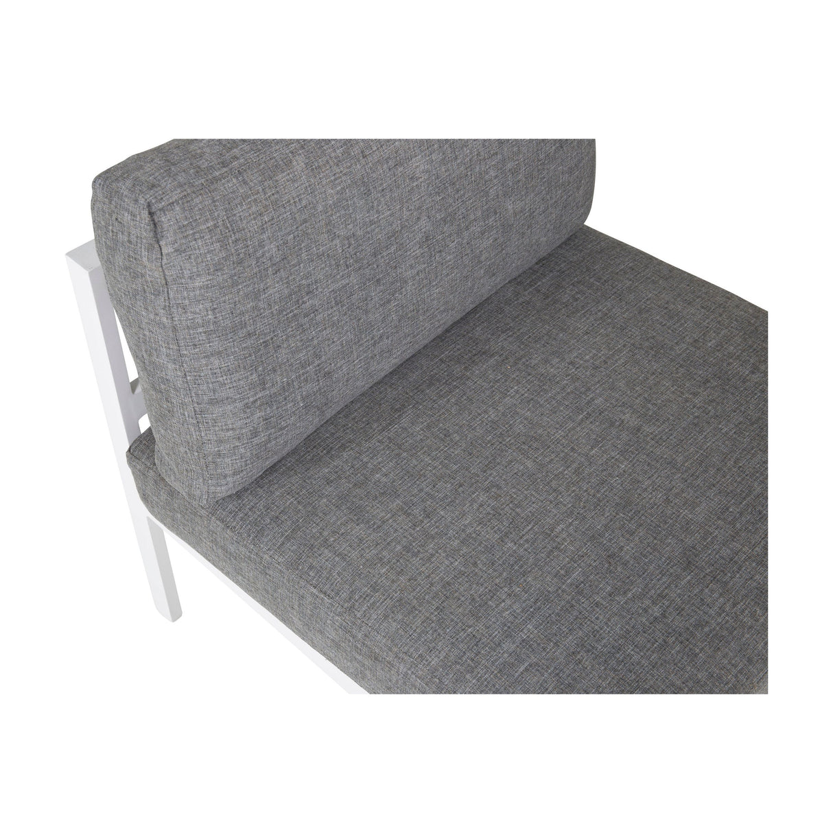 Copacabana Mittelteil - Weißes Alu / Graues Kissen - ZEN ZONE Furniture