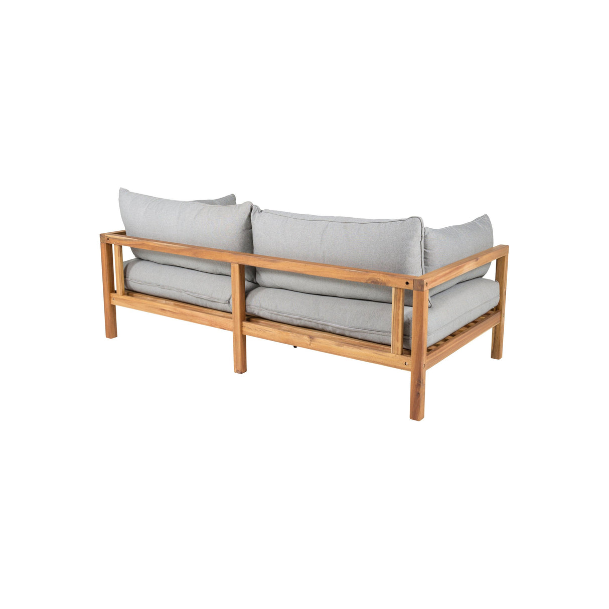 Marion 2-Sitzer Doppelsofabank - Grauer Stoff / Akazie - ZEN ZONE Furniture