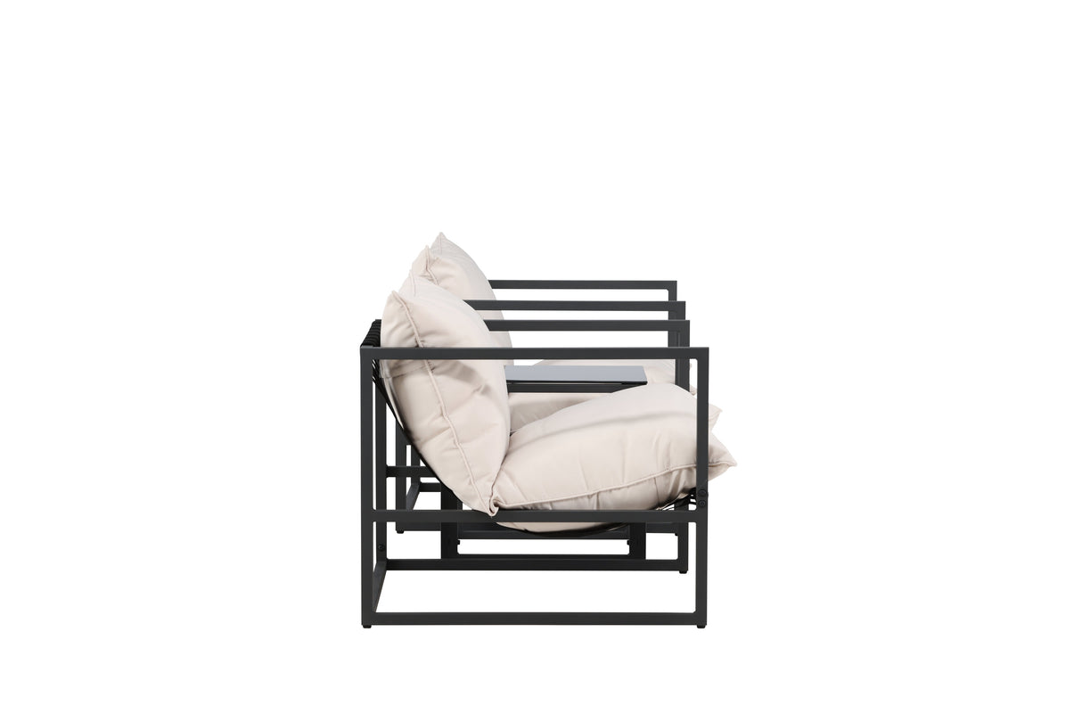 Messina Lounge Set Schwarz/Beige - ZEN ZONE Furniture