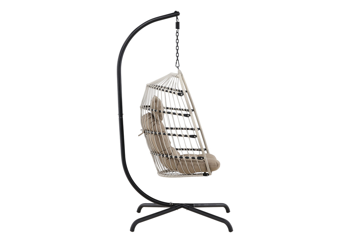 Trezza Hängesessel Schwarz / Grau - ZEN ZONE Furniture