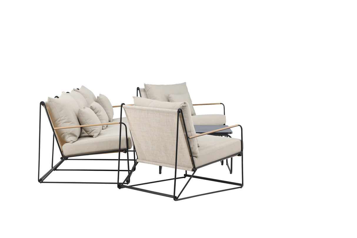 Palazzo Sofa Set Schwarz / Beige - ZEN ZONE Furniture