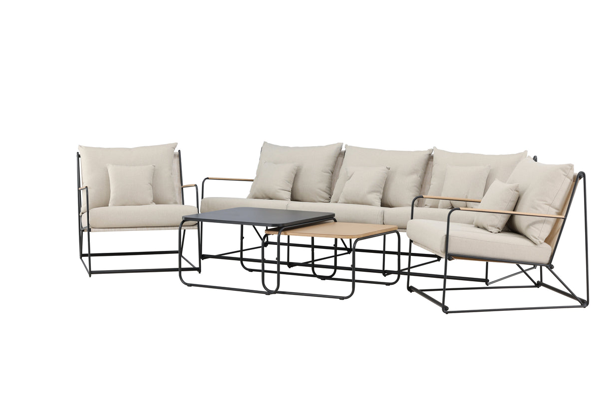 Palazzo Sofa Set Schwarz / Beige - ZEN ZONE Furniture