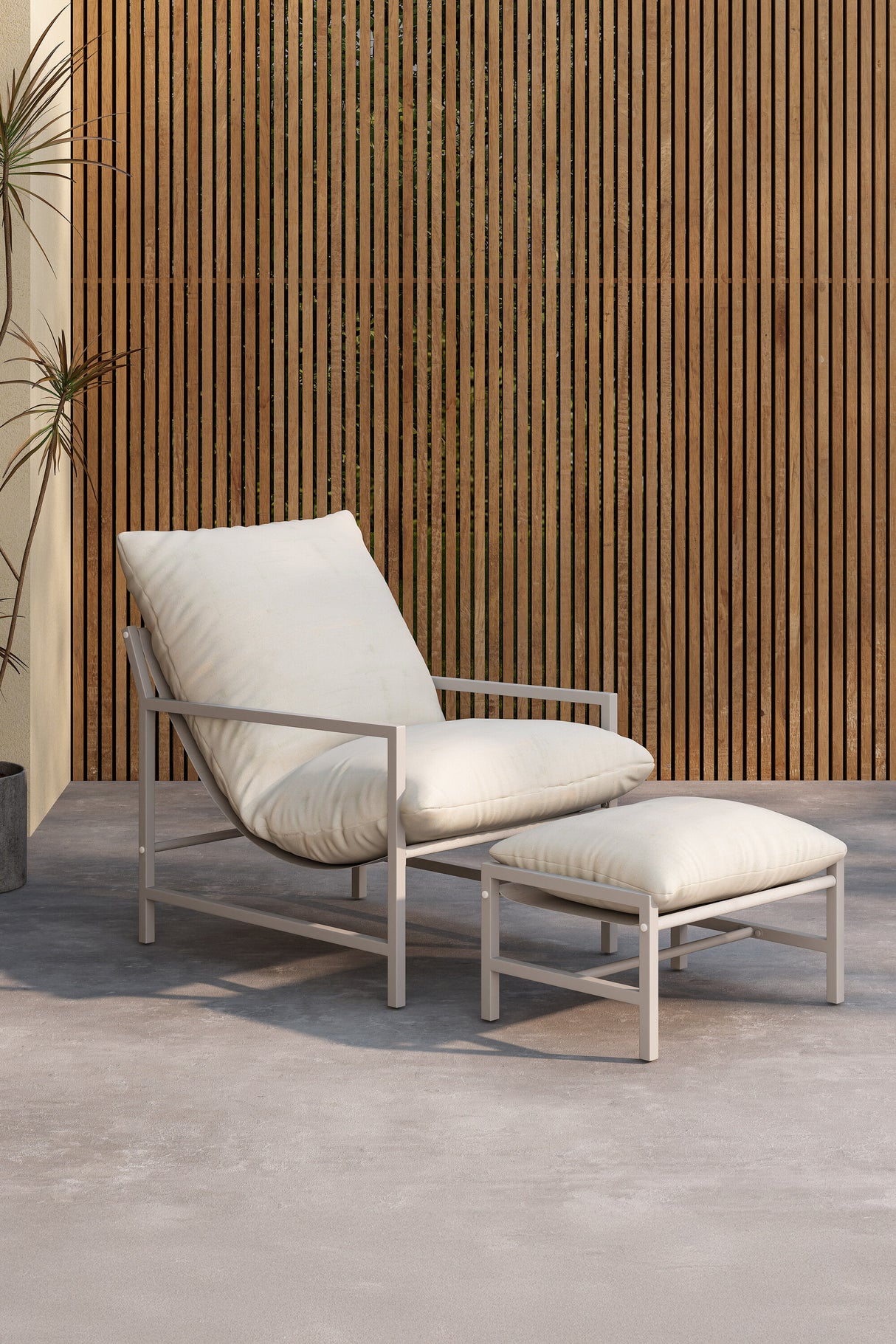Corso Lounge Chair Beige / Beige - ZEN ZONE Furniture