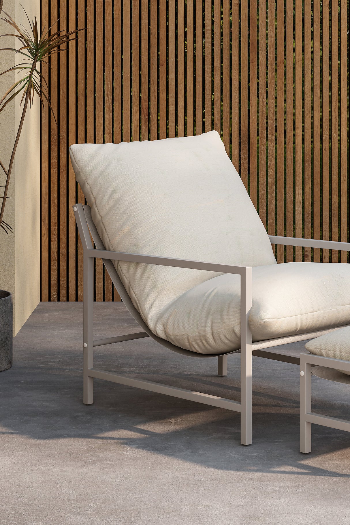 Corso Lounge Chair Beige / Beige - ZEN ZONE Furniture
