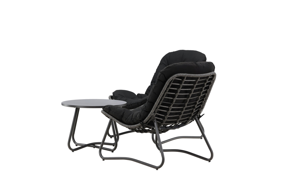 Cala Lounge Set Grau / Schwarz - ZEN ZONE Furniture