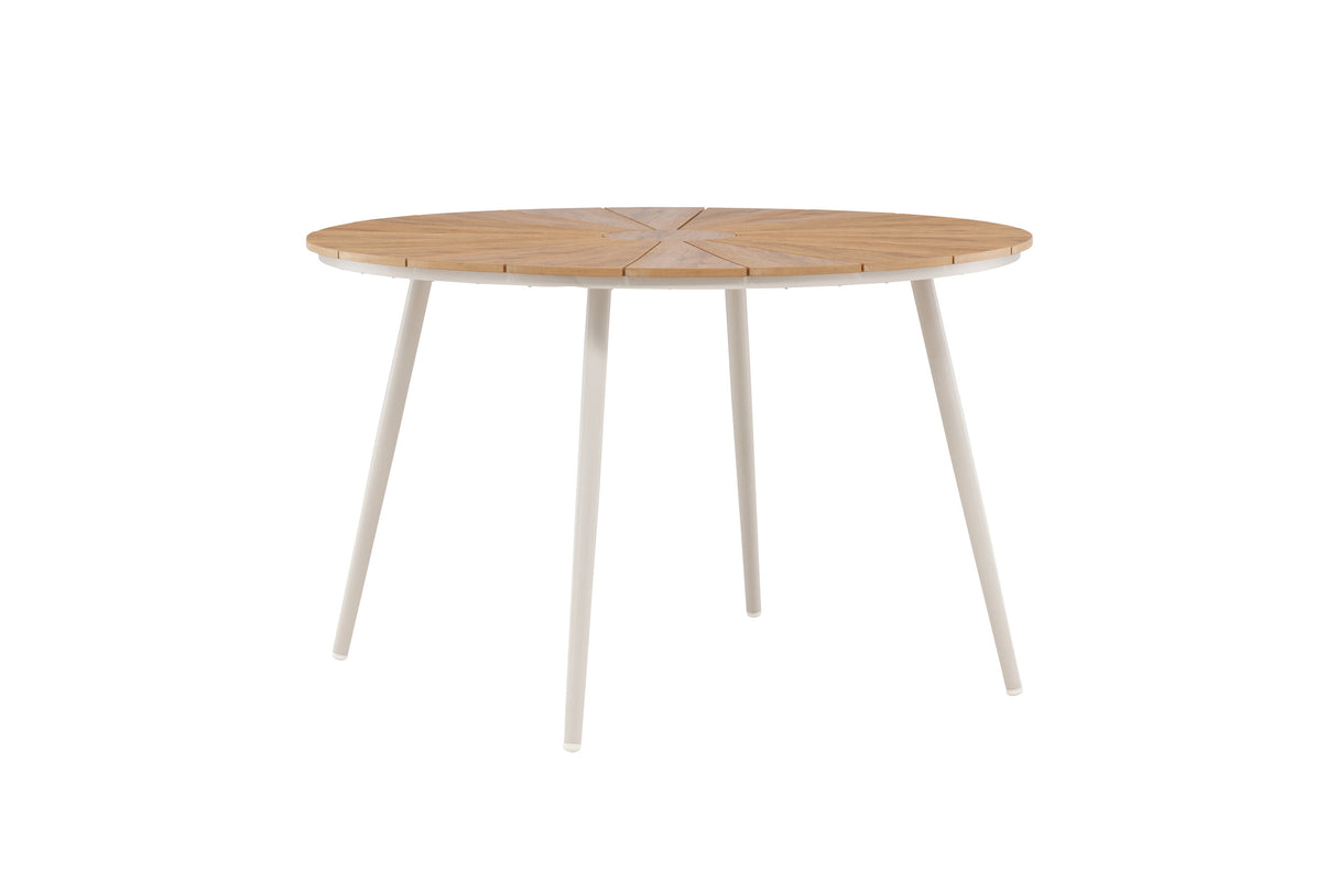 San Vito Esstisch Beige / Holz 120x120 - ZEN ZONE Furniture