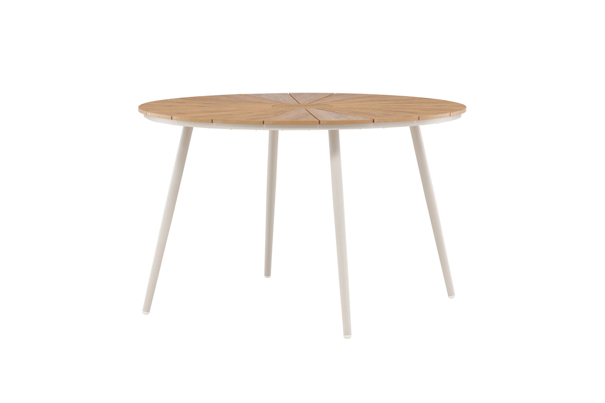 San Vito Esstisch Beige / Holz 120x120 - ZEN ZONE Furniture