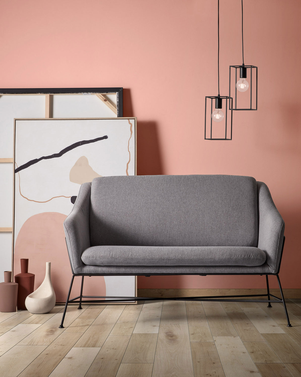 Brida 2-Sitzer-Sofa dunkelgrau 128 cm - ZEN ZONE Furniture