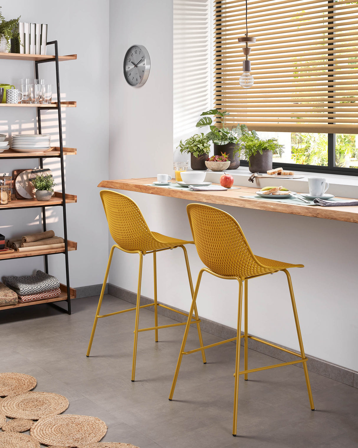 Outdoor Hocker Quinby gelb Höhe 75 cm - ZEN ZONE Furniture