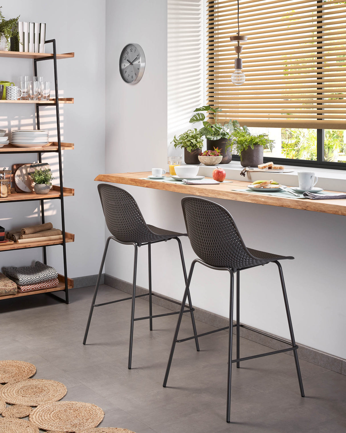 Outdoor Hocker Quinby grau Höhe 75 cm - ZEN ZONE Furniture