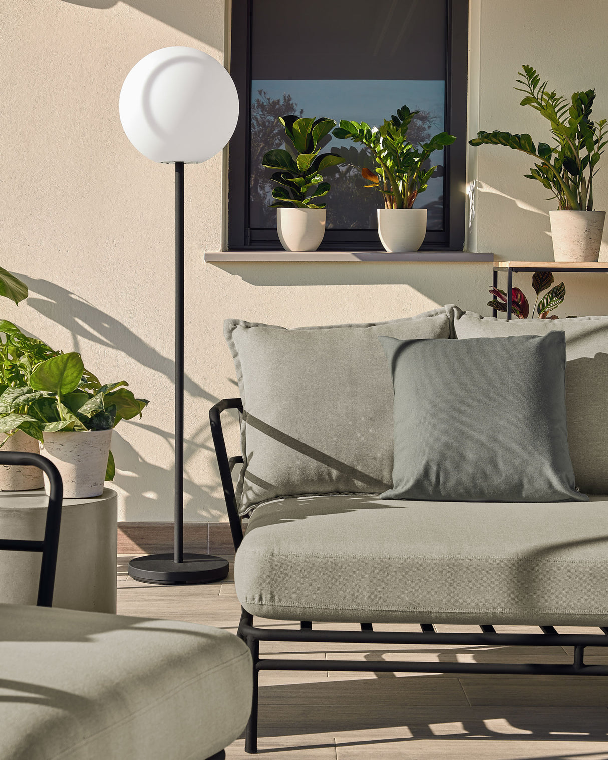 Mareluz 3-Sitzersofa aus schwarzem Stahl 197 cm - ZEN ZONE Furniture