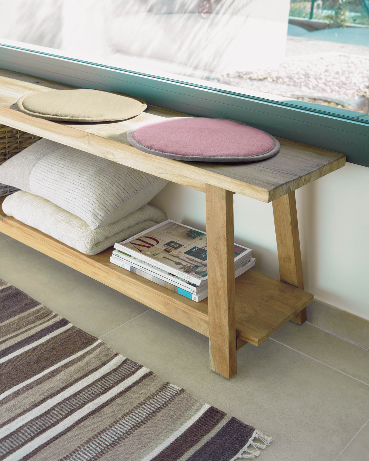 Safara Bank aus massivem recyceltem Teakholz 150 cm - ZEN ZONE Furniture