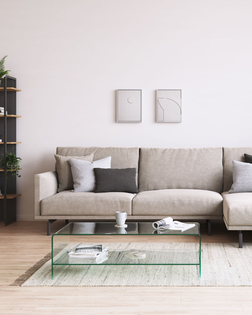 Burano Couchtisch aus Glas 110 x 55 cm - ZEN ZONE Furniture