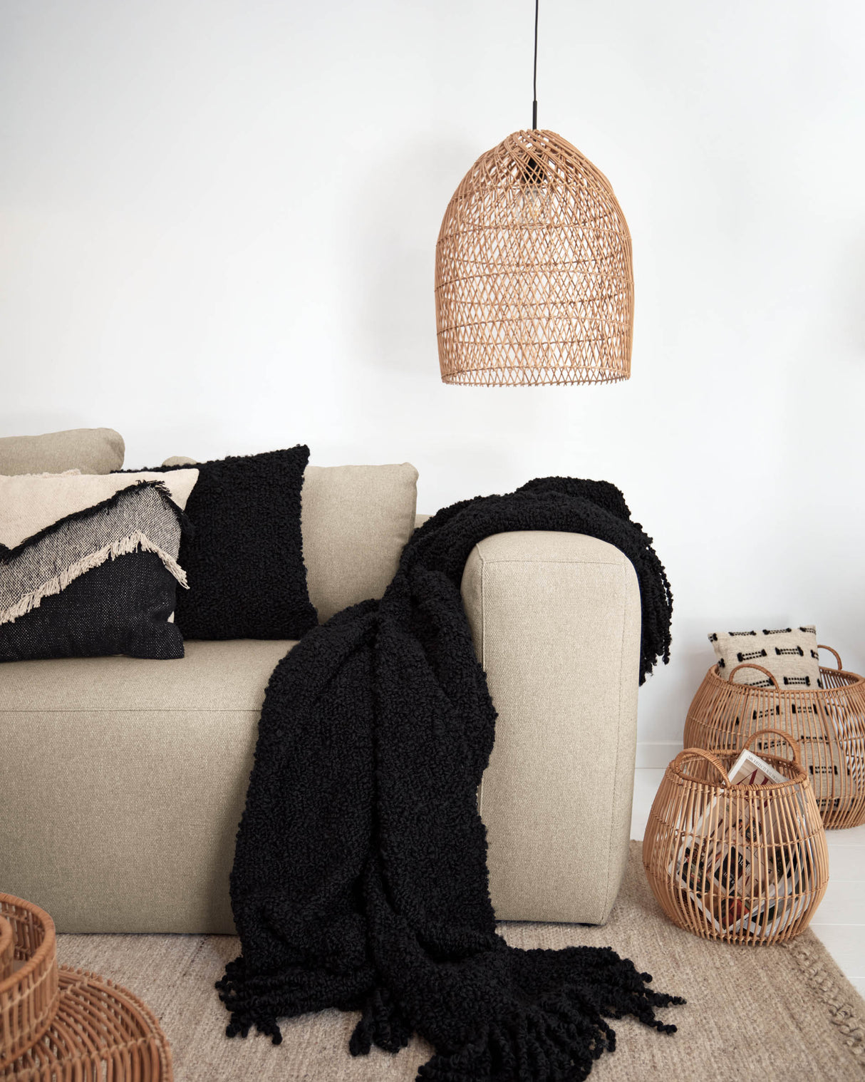 Lampenschirm für die Lampe Domitila Rattan mit natürlichem Finish Ø 44 cm - ZEN ZONE Furniture