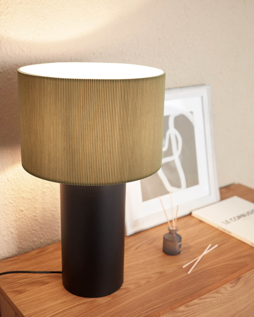 Domicina Tischlampe aus Metall schwarz und grau - ZEN ZONE Furniture