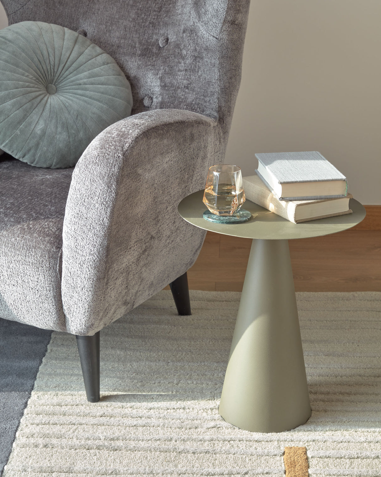 Shirel Beistelltisch Ø 40 cm grün - ZEN ZONE Furniture