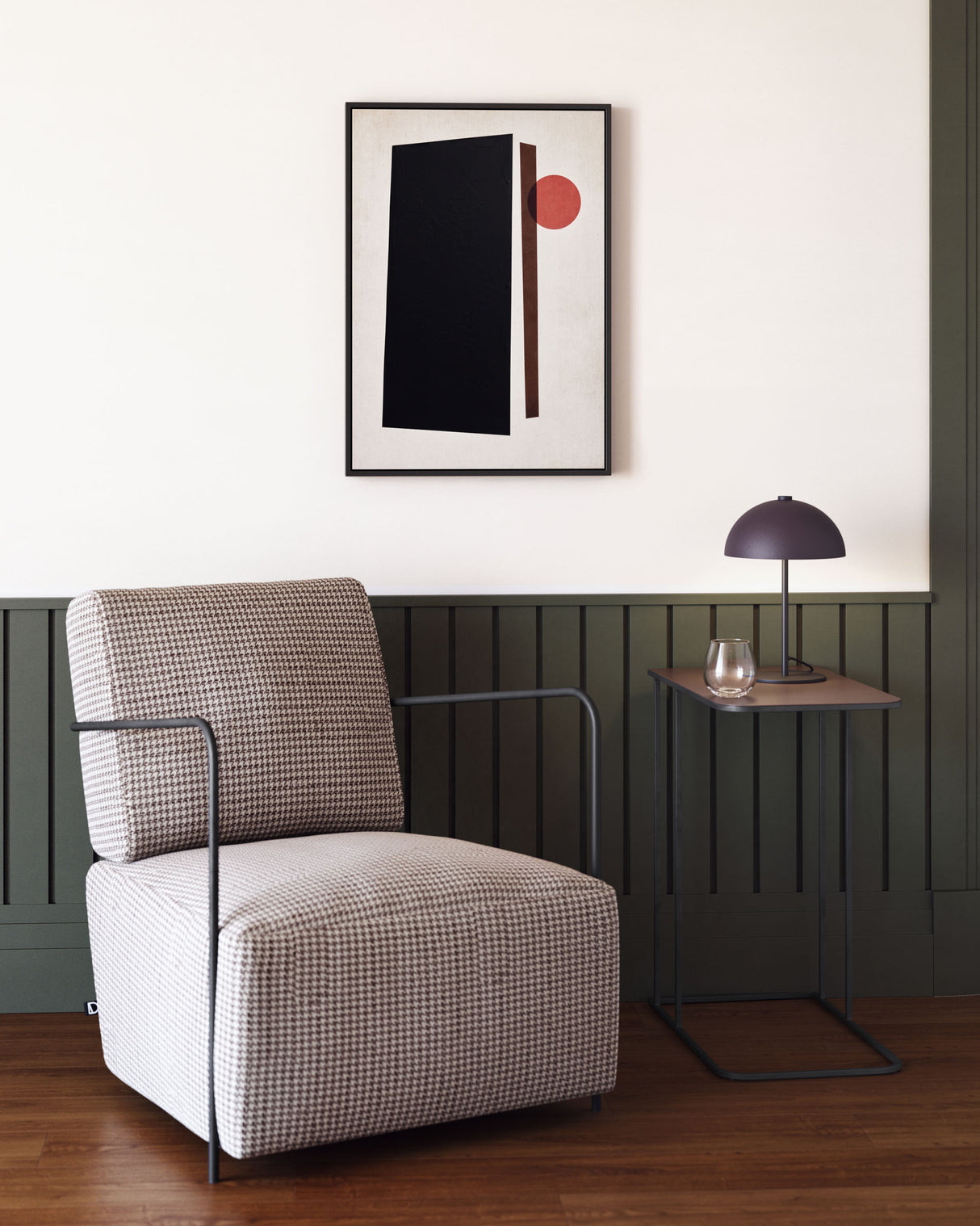 Aleyla Tischlampe aus Metall mit kastanienbraun Oberfläche - ZEN ZONE Furniture