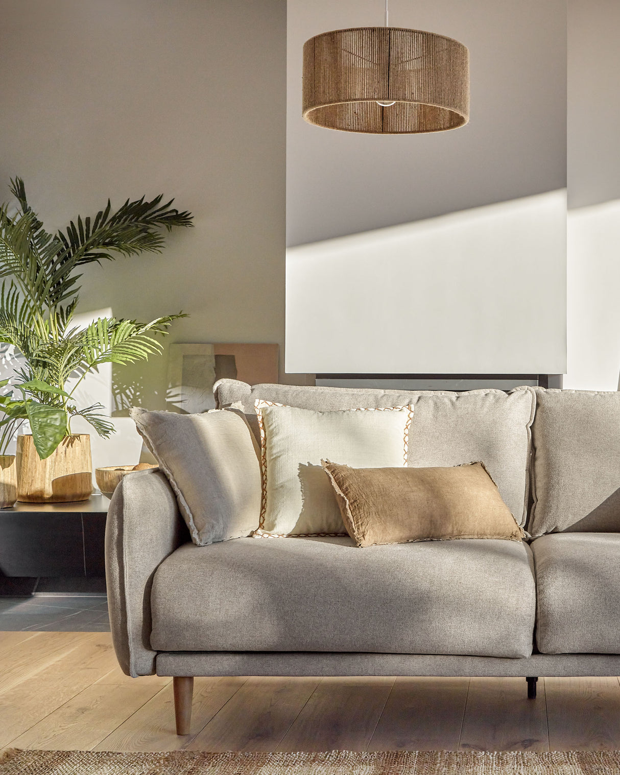 Sofa Carlota für 3 Sitzer beige 213 cm - ZEN ZONE Furniture