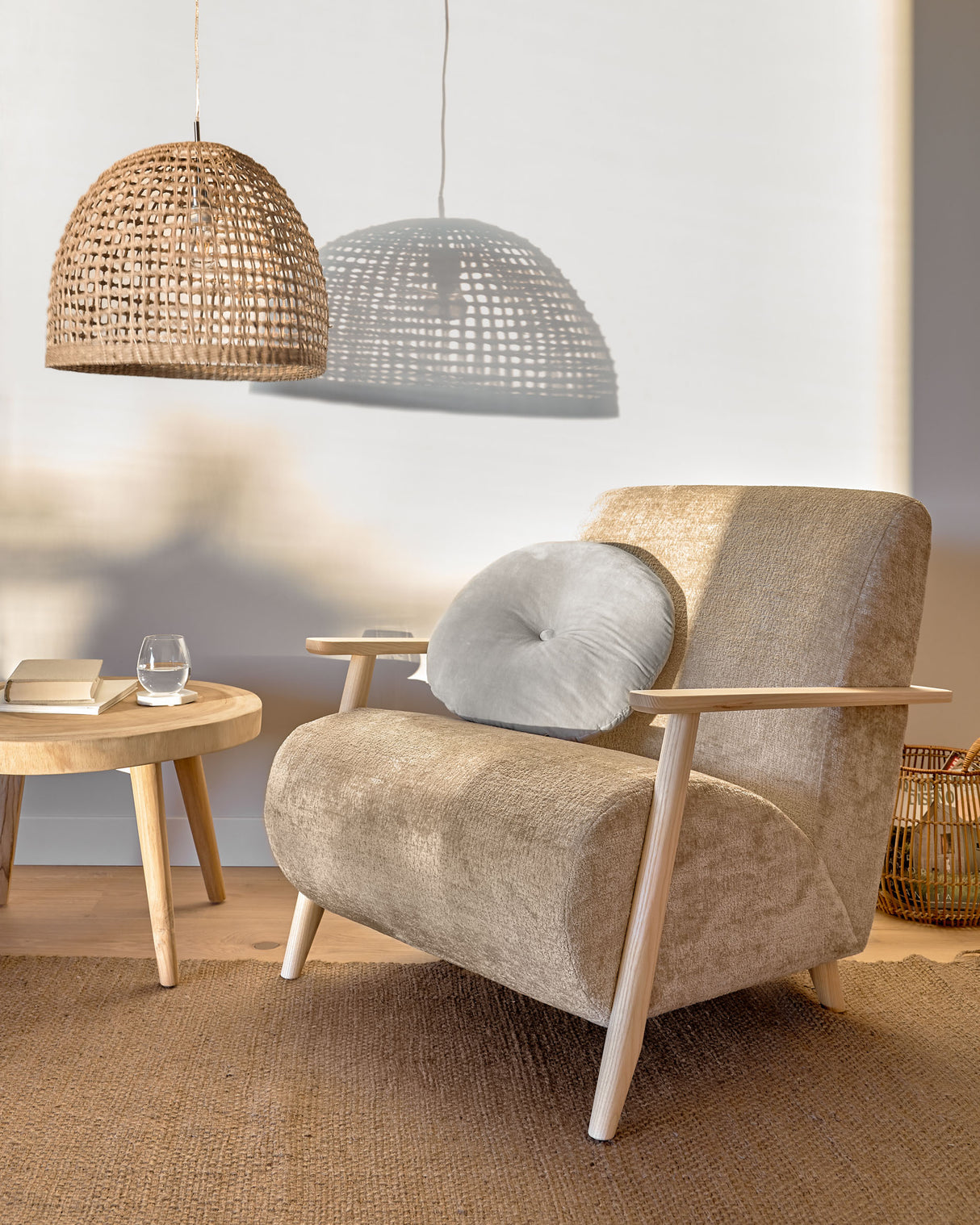 Lampenschirm für die Lampe Cynara 100% natürliche Fasern mit natürlichem Finsih Ø 49 cm - ZEN ZONE Furniture