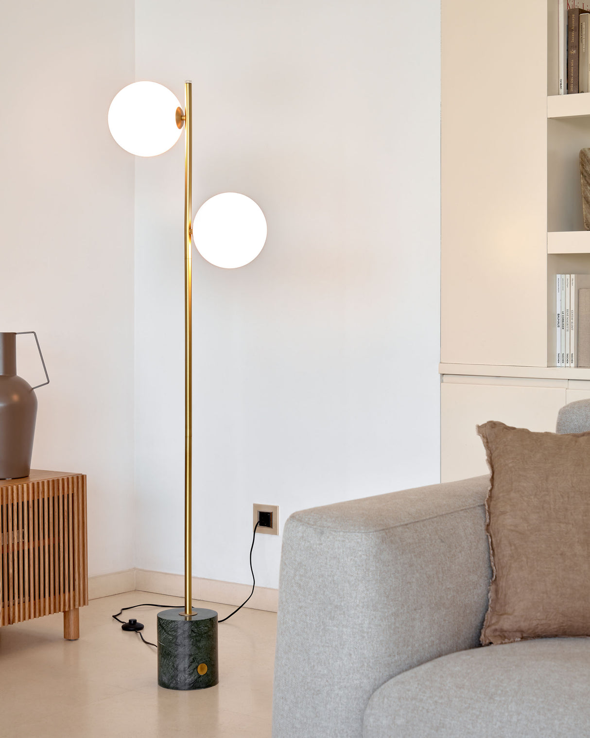 Lonela Stehlampe aus Marmor mit grünem Finish - ZEN ZONE Furniture