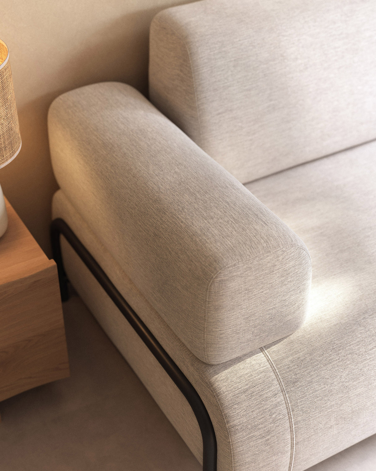 Compo 3-Sitzer Sofa beige-grau 232 cm - ZEN ZONE Furniture