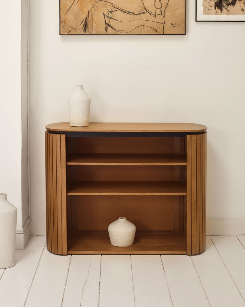 Licia Regal aus massivem Mangoholz und Metall schwarz lackiert 120 x 90 cm - ZEN ZONE Furniture