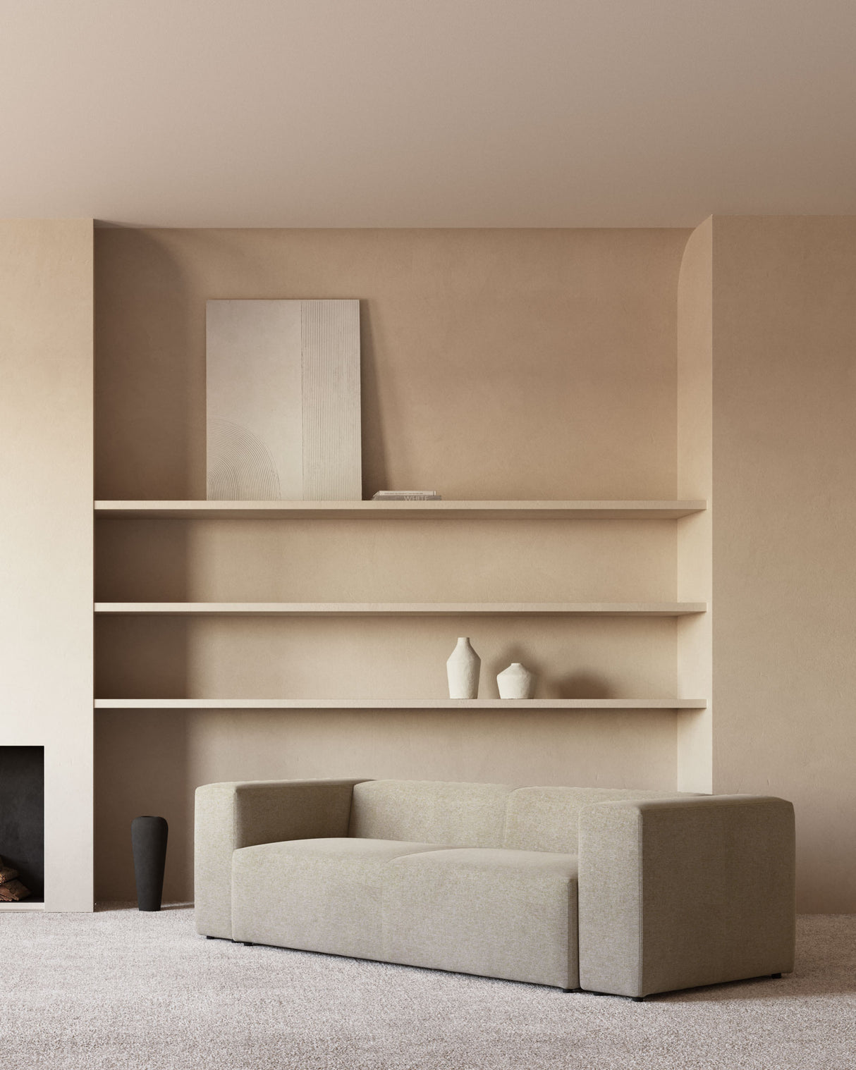 Blok 3-Sitzer Sofa beige 240 cm - ZEN ZONE Furniture