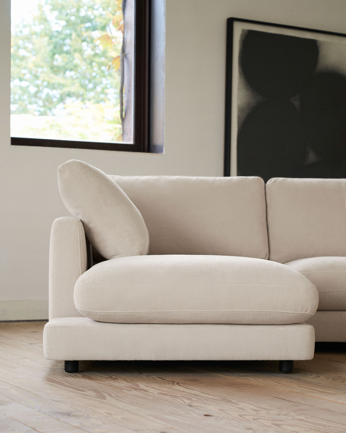 Gala 4-Sitzer-Sofa mit Chaiselongue links beige 300 cm - ZEN ZONE Furniture