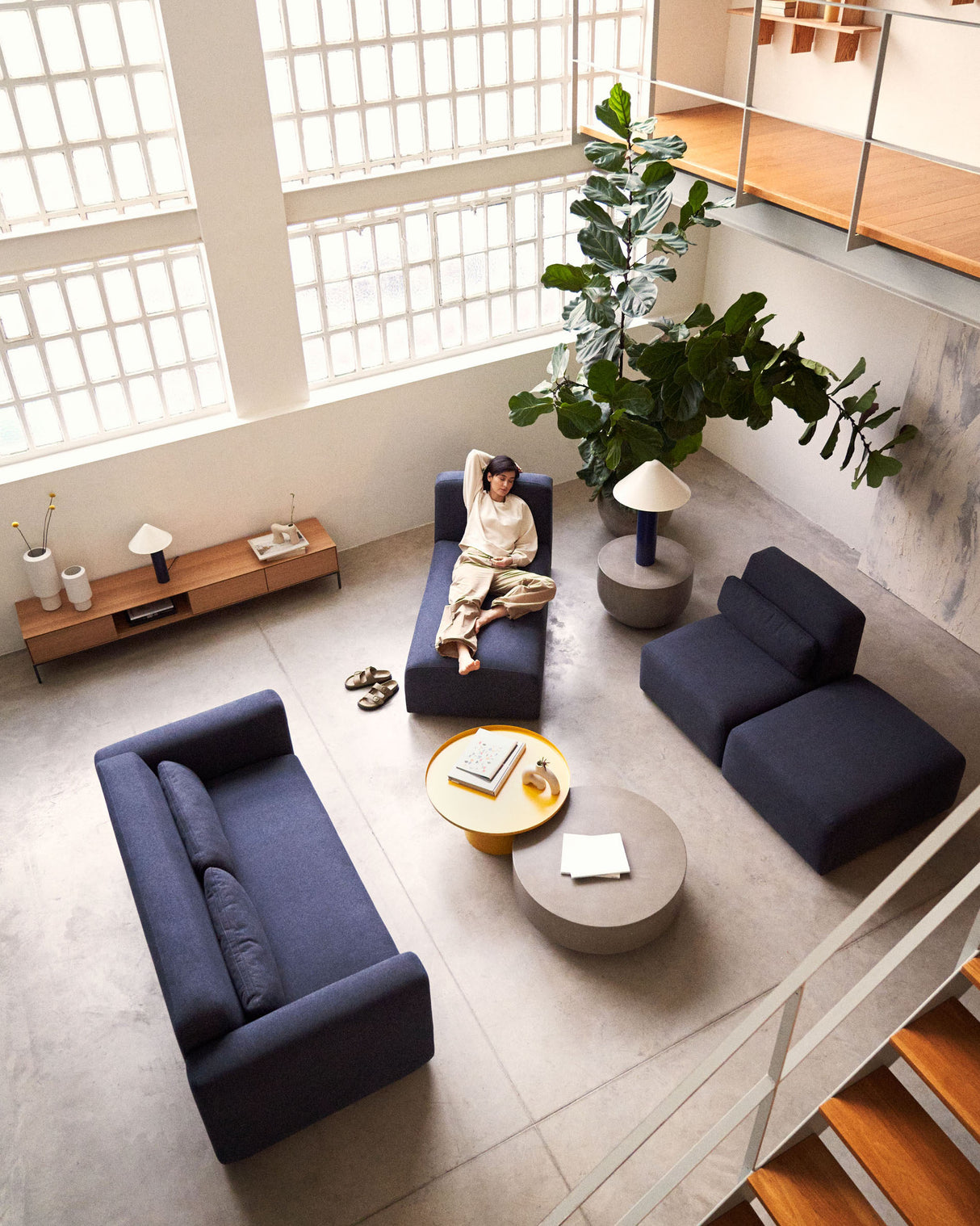 Neom 2-Sitzer-Modularsofa in Blau 188 cm - ZEN ZONE Furniture