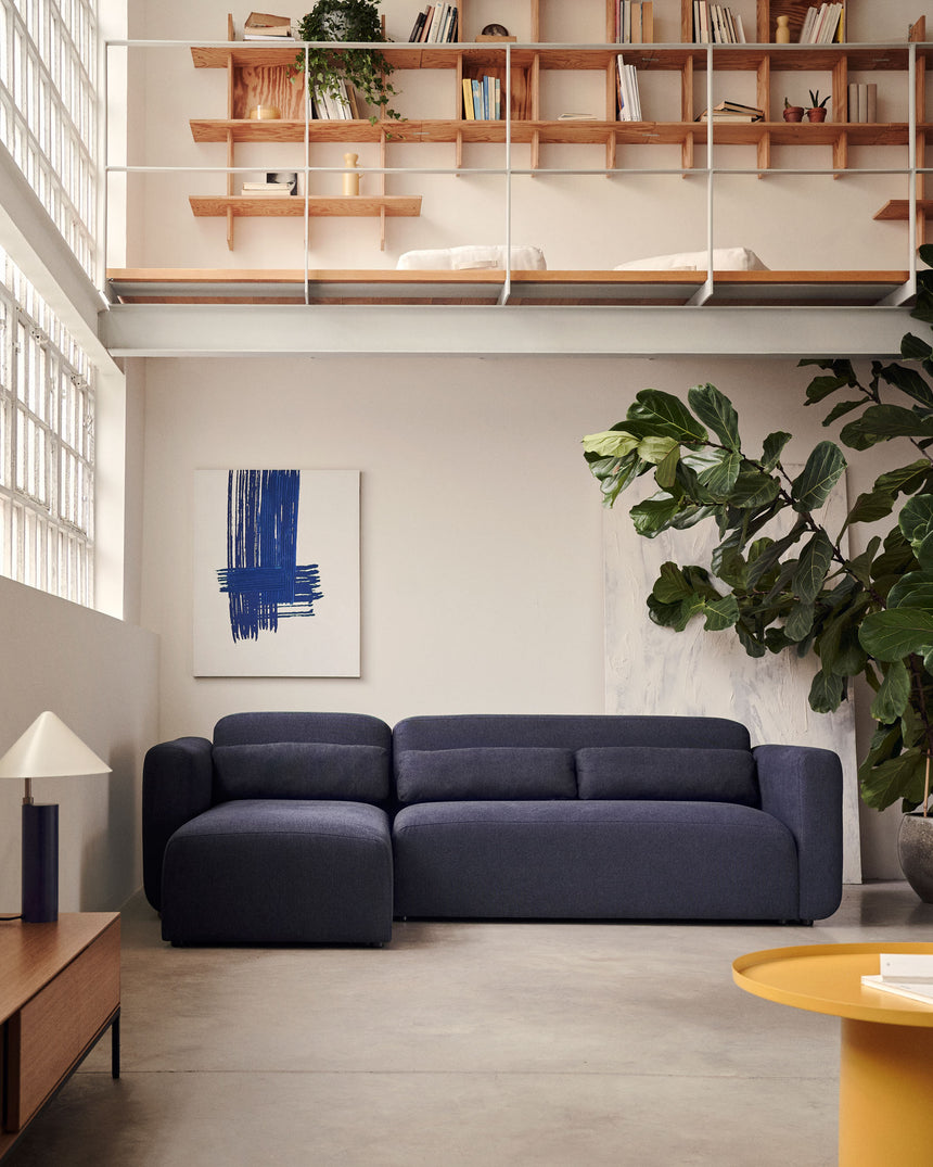 Neom modulares 3-Sitzer-Sofa Chaiselongue rechts/links Blau 263 cm - ZEN ZONE Furniture