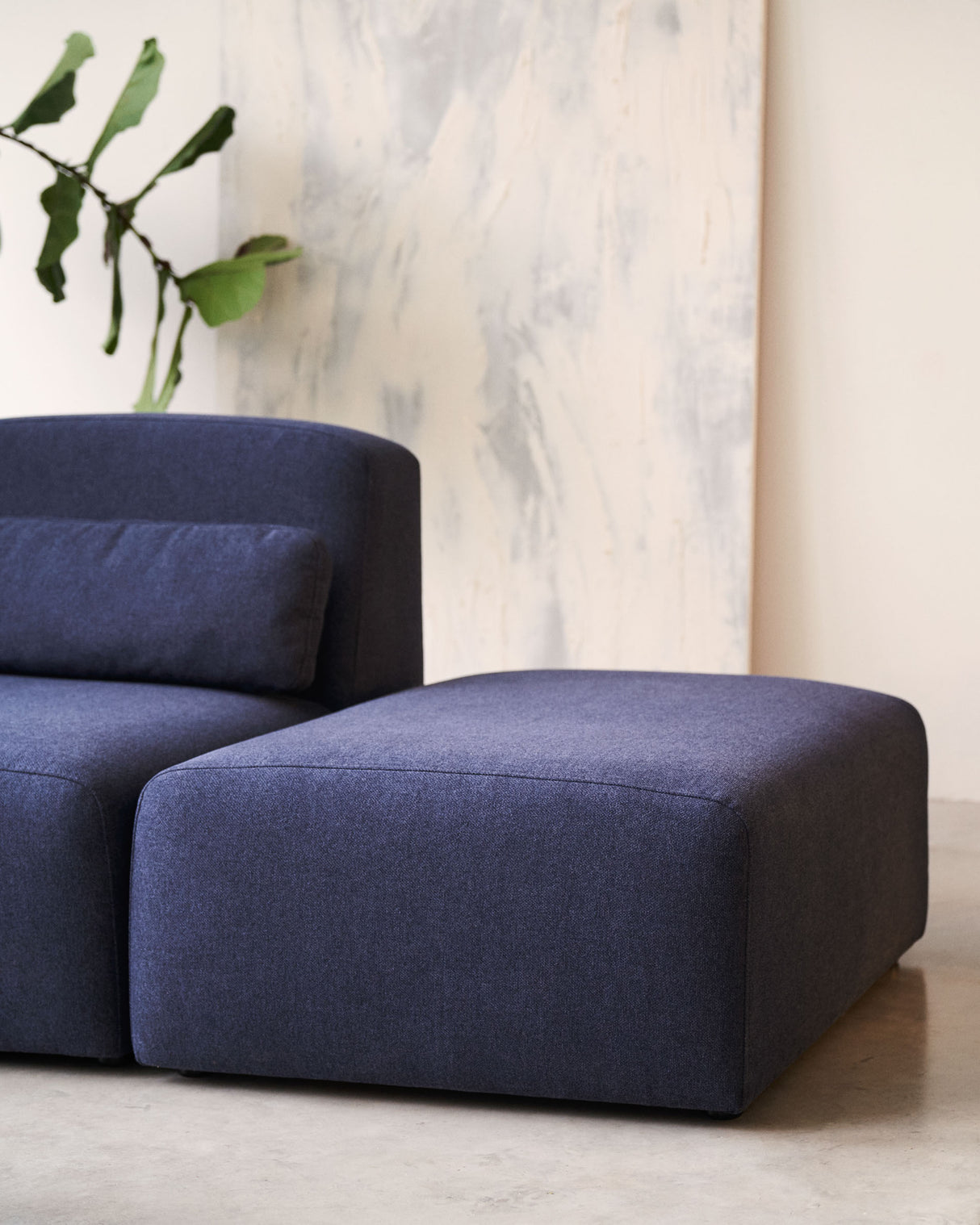 Neom Pouf Randmodul in Blau 75 x 89 cm - ZEN ZONE Furniture