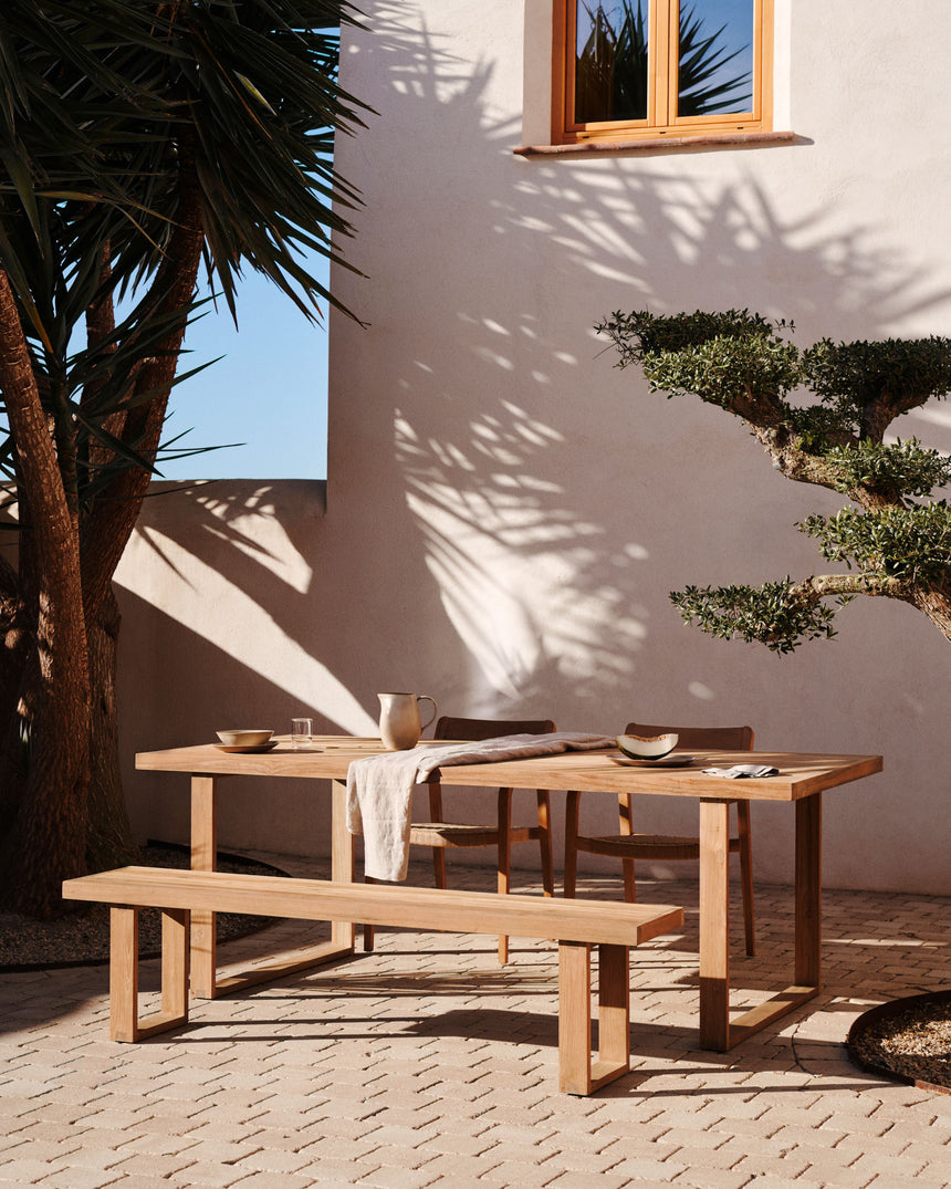 Canadell Tisch 100% outdoor aus massivem recyceltem Teakholz 180 x 90 cm - ZEN ZONE Furniture