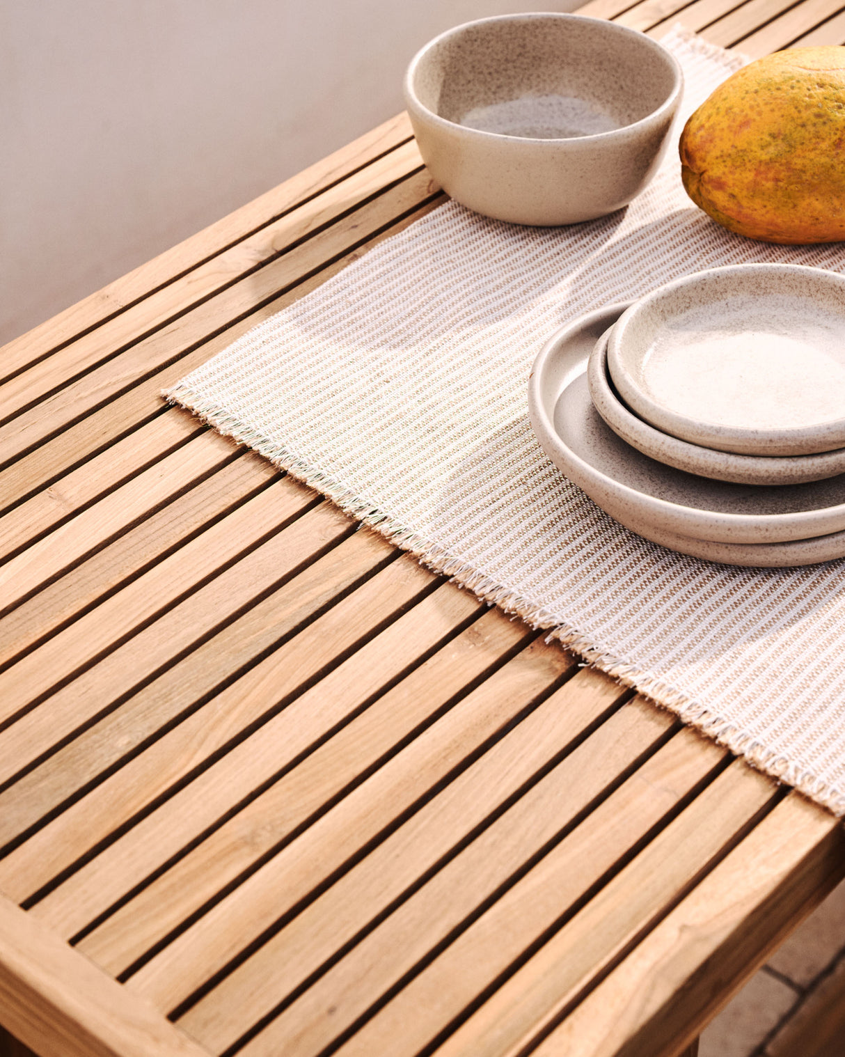 Canadell hoher Tisch 100% outdoor massives recyceltes Teakholz 140 x 70 cm - ZEN ZONE Furniture