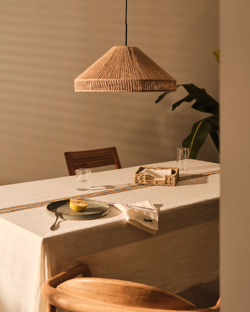 Pontos Lampenschirm für Pendelleuchte aus Jute mit natürlichem Finish Ø 45 cm - ZEN ZONE Furniture