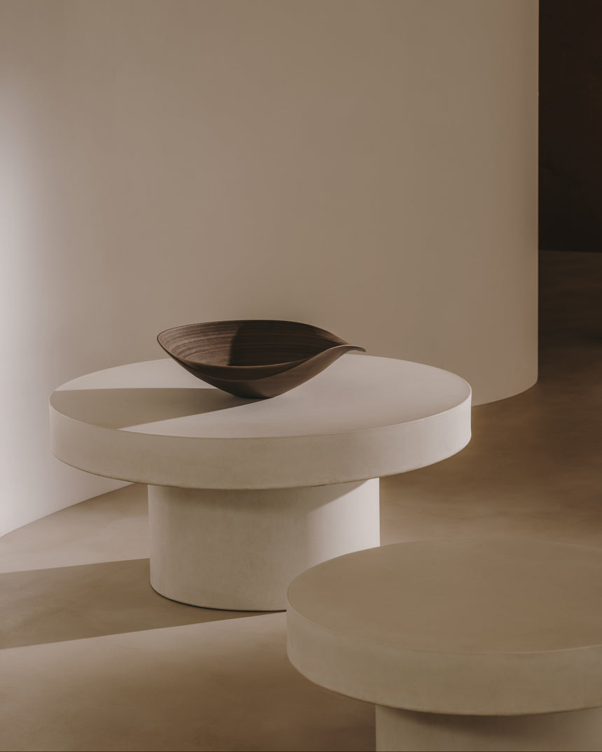 Aiguablava Couchtisch Weiß Ø 90 cm - ZEN ZONE Furniture