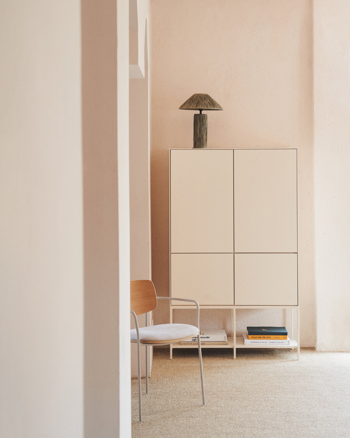 Samse grüne Tischleuchte aus Raffiabast - ZEN ZONE Furniture