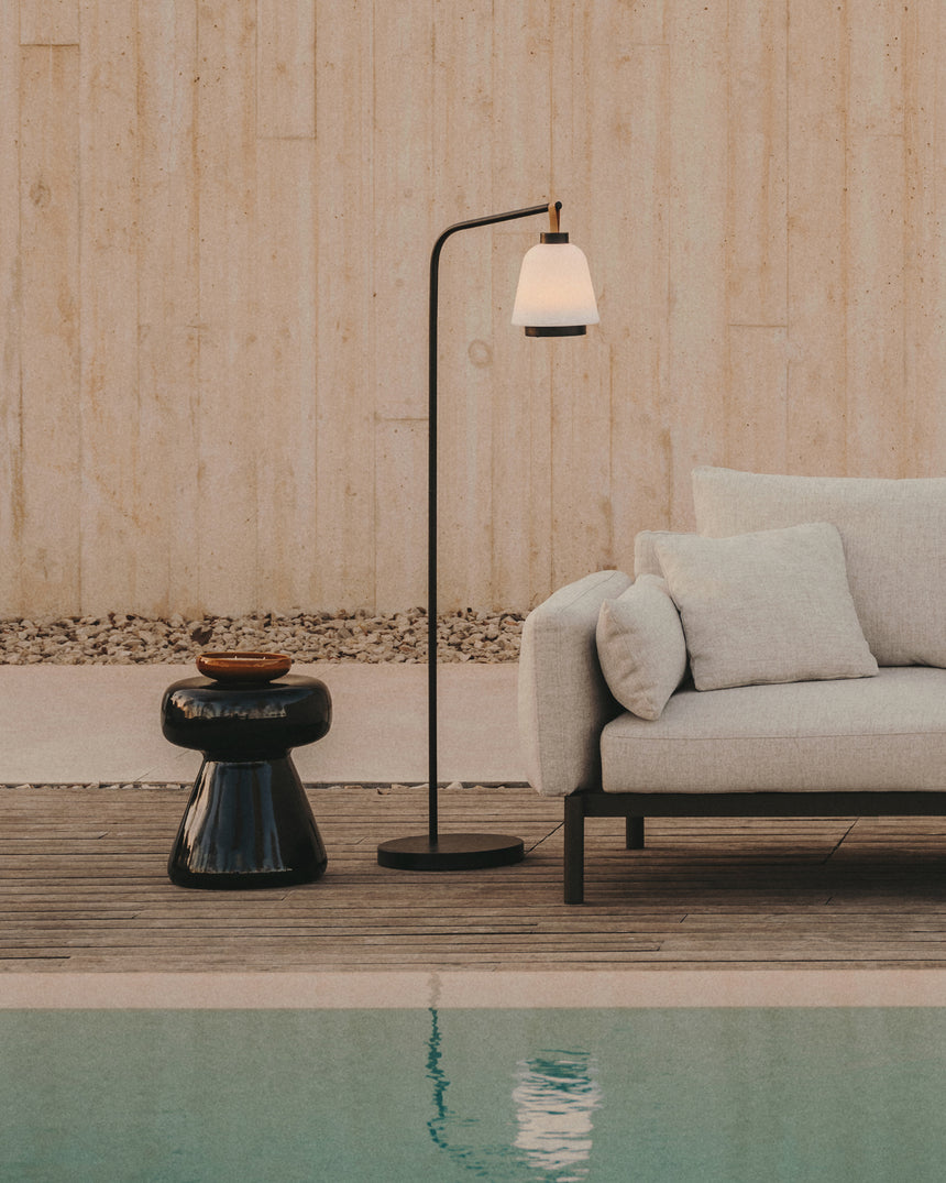 Manya Beistelltisch aus schwarzem Keramik Ø 38 cm - ZEN ZONE Furniture