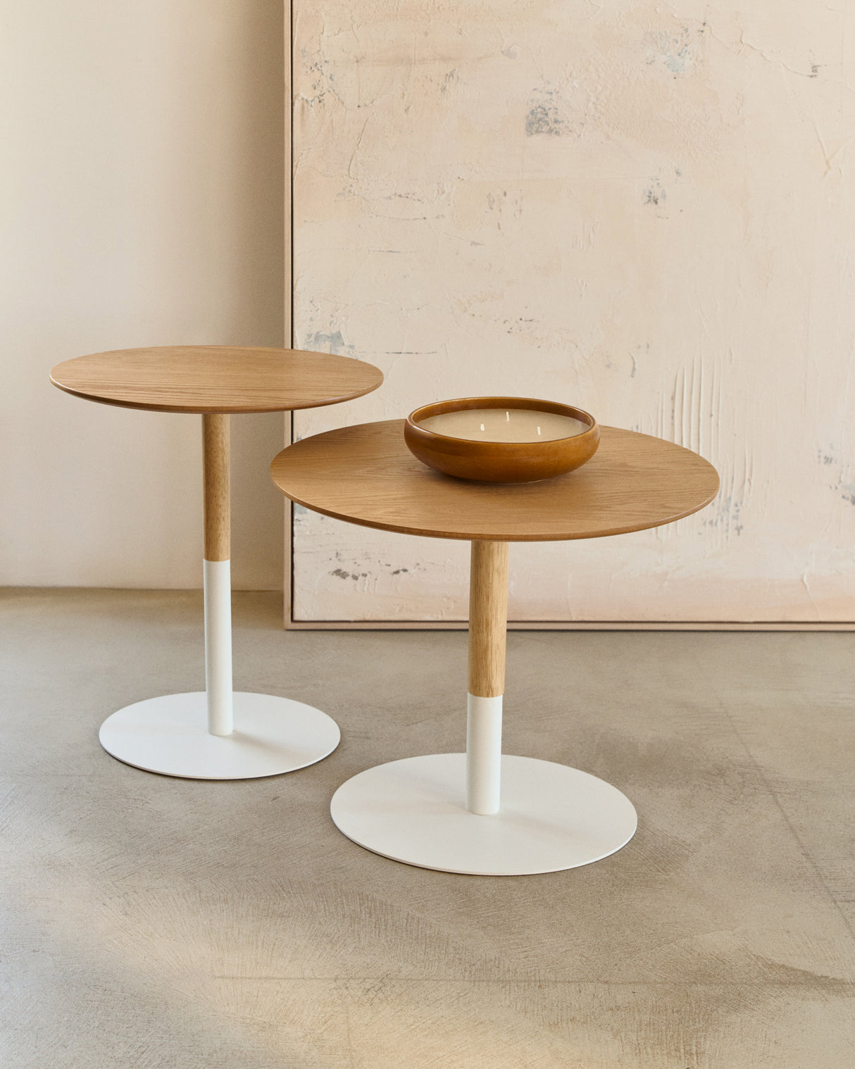 Watse 2-Set runde Beistelltischen Ø 40 cm/Ø 48 cm - ZEN ZONE Furniture