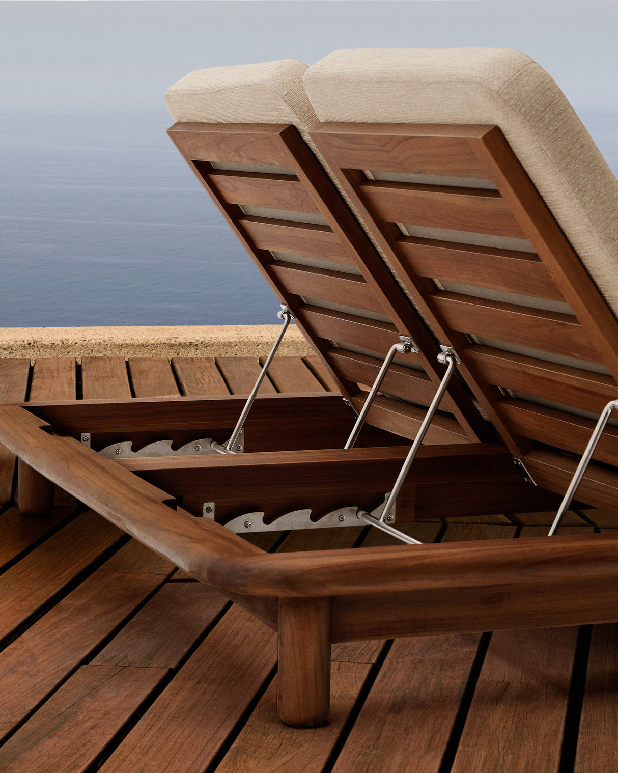 2er-Sonnenliege Turqueta aus massivem Teakholz FSC 100% - ZEN ZONE Furniture