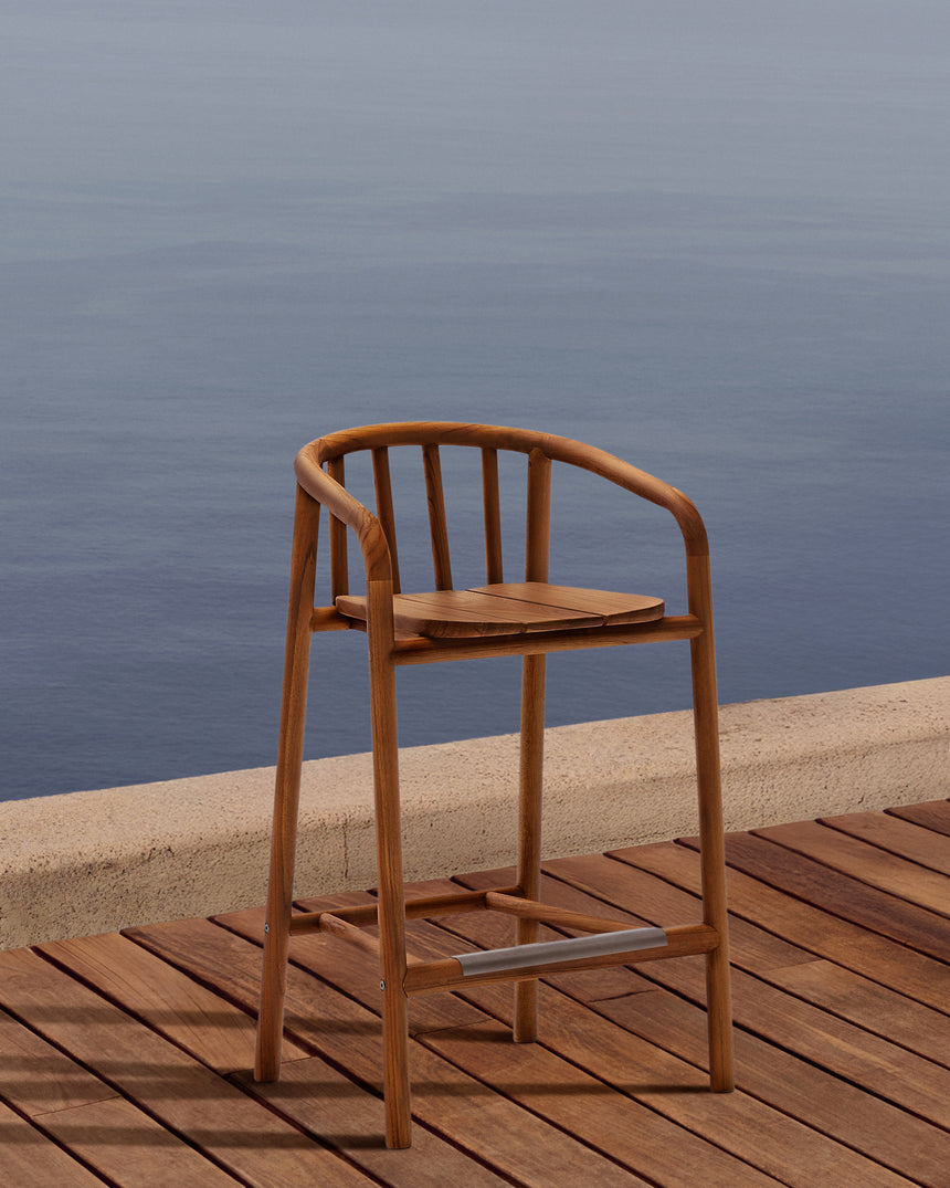 Outdoor-Hocker Turqueta aus massivem Teakholz FSC 100%, Höhe 65 cm - ZEN ZONE Furniture