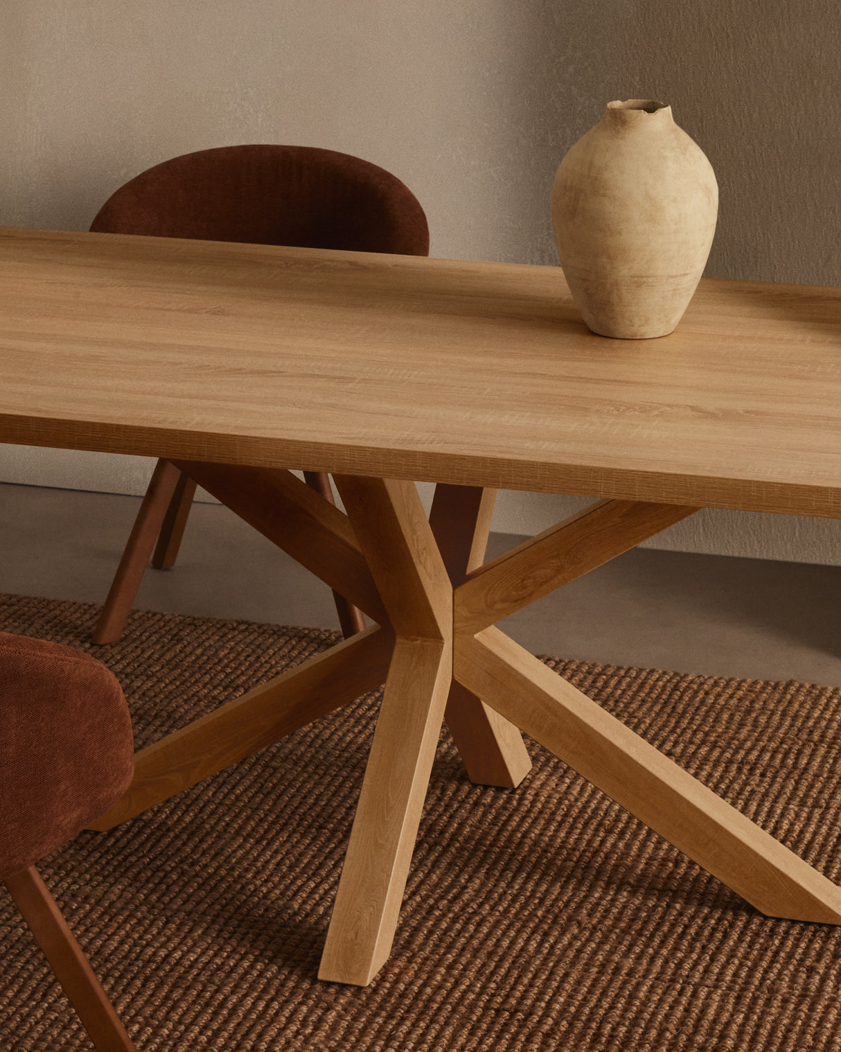 Argo Tisch 160 x 100 cm mit Melamin natur und Stahlbeinen mit Holzeffekt - ZEN ZONE Furniture