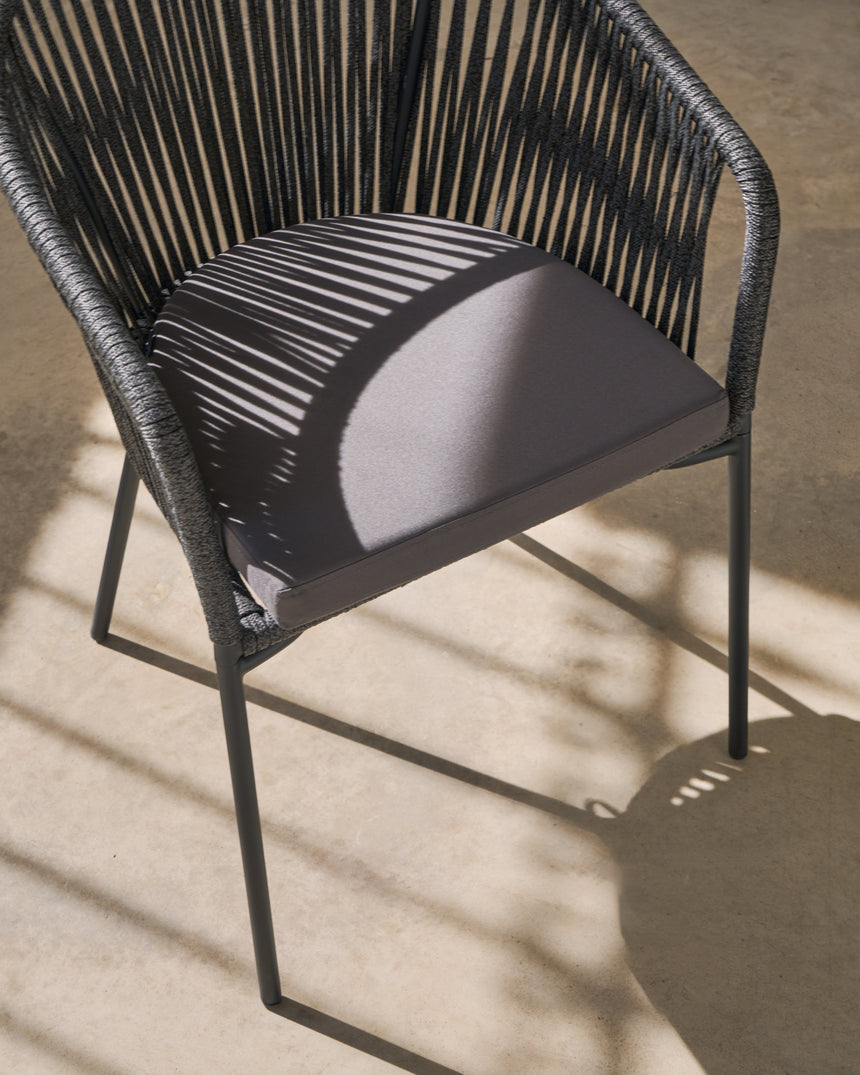 Garten-Essstuhl Schwarz Yanet - ZEN ZONE Furniture