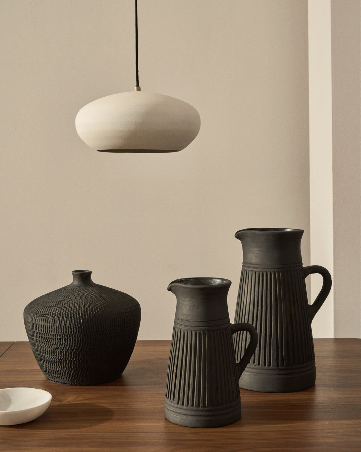 Deckenleuchte Inda aus Metall mit weißem Finish Ø 30 cm - ZEN ZONE Furniture