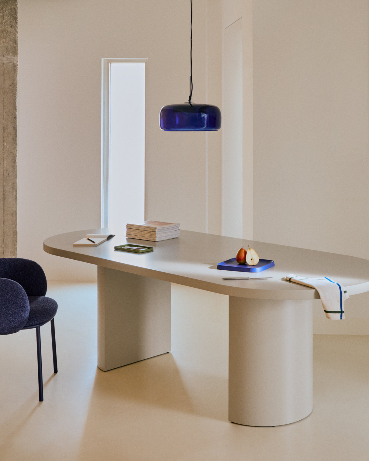 Deckenleuchte Reig aus blauem Glas Ø 38 cm - ZEN ZONE Furniture