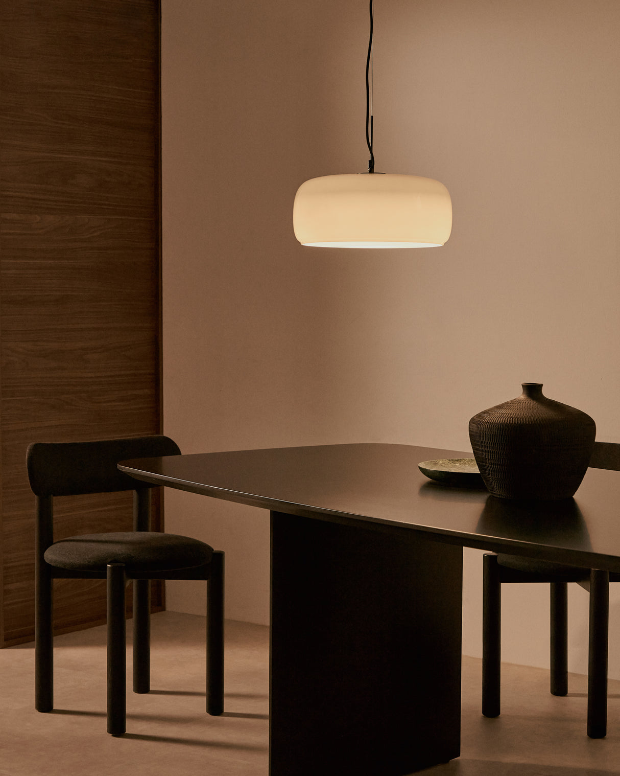 Deckenleuchte Reig aus hellgrauem Glas Ø 38 cm - ZEN ZONE Furniture