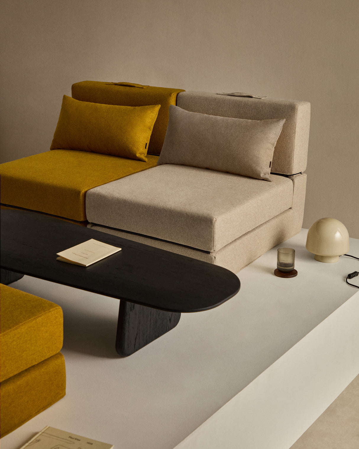 Pouf Schlafsofa Arty beige 70 x 89 (200) cm - ZEN ZONE Furniture