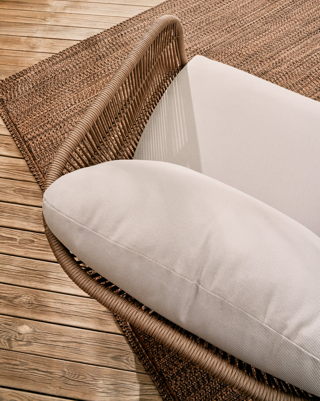 Catalina Sessel aus beigem Seil und massivem Akazienholz 100% FSC - ZEN ZONE Furniture