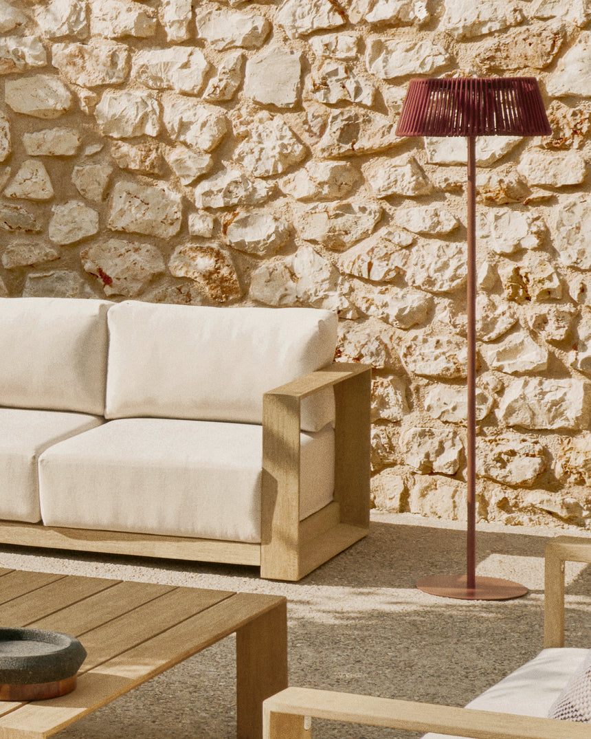 3-Sitzer-Sofa Ambra aus massivem Akazienholz mit hellem Finish 249 cm - ZEN ZONE Furniture